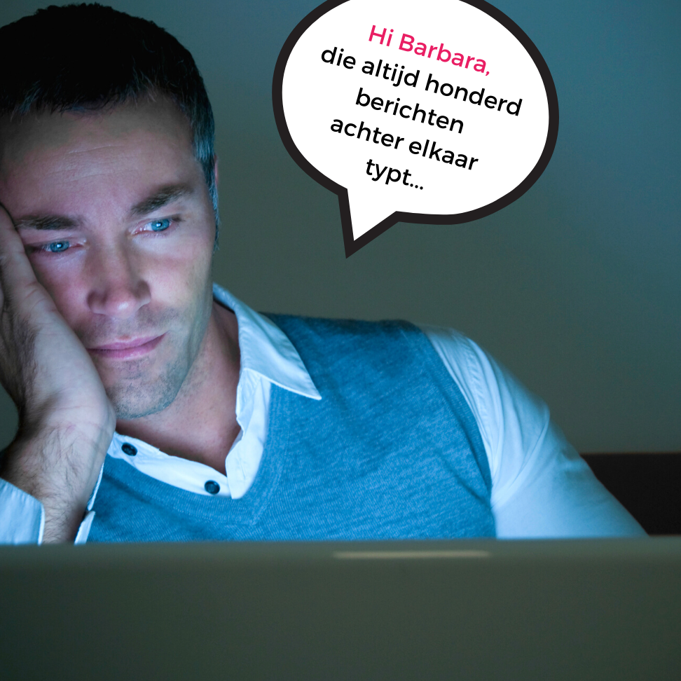 Verveelde Man Tijdens Online Borrel