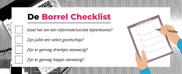 Checklist Met Allemaal Punten Voor Een Online Borrel