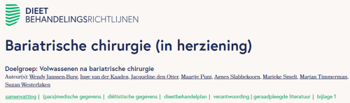 marieke smelt herziet richtlijn na bariatrische chirurgie
