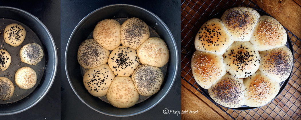 Zachte speltbloem bolletjes met desem