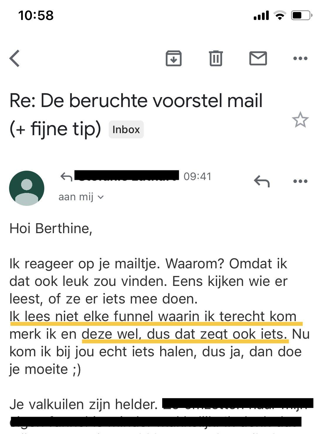 reacties van mijn lezers op de checklist