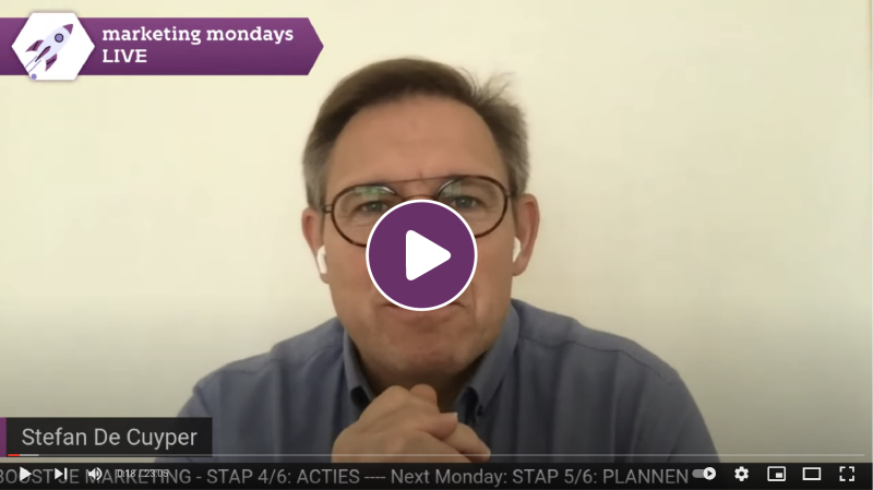 Marketing Mondays - BOOST JE MARKETING - Stap 4/6: Marketingacties