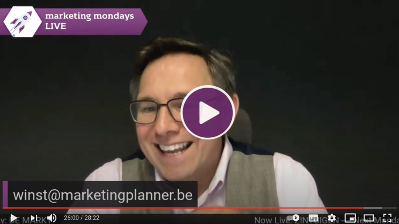 marketing mondays: de zintuigen, livestream, live, enthousiaste man, Stefan De Cuyper, raket, play, playlogo