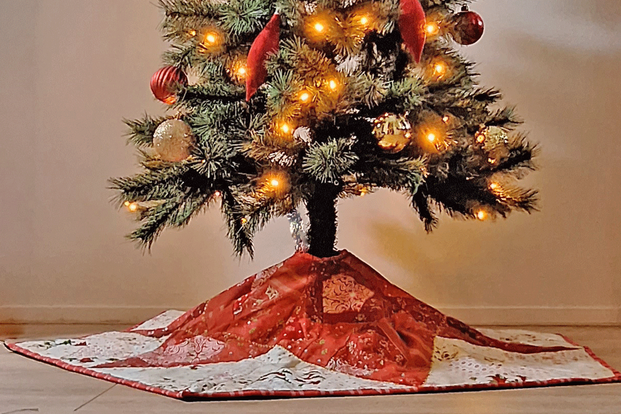 Kerstboomkleed kerstquilt - Marlies de Vries Quiltinspiratie