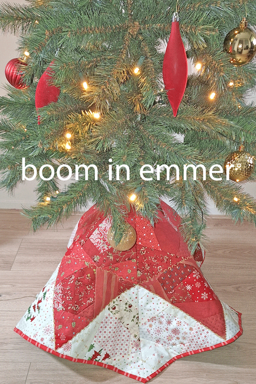 Kerstkleed kerstboom in emmer - Marlies de Vries Quiltinspiratie