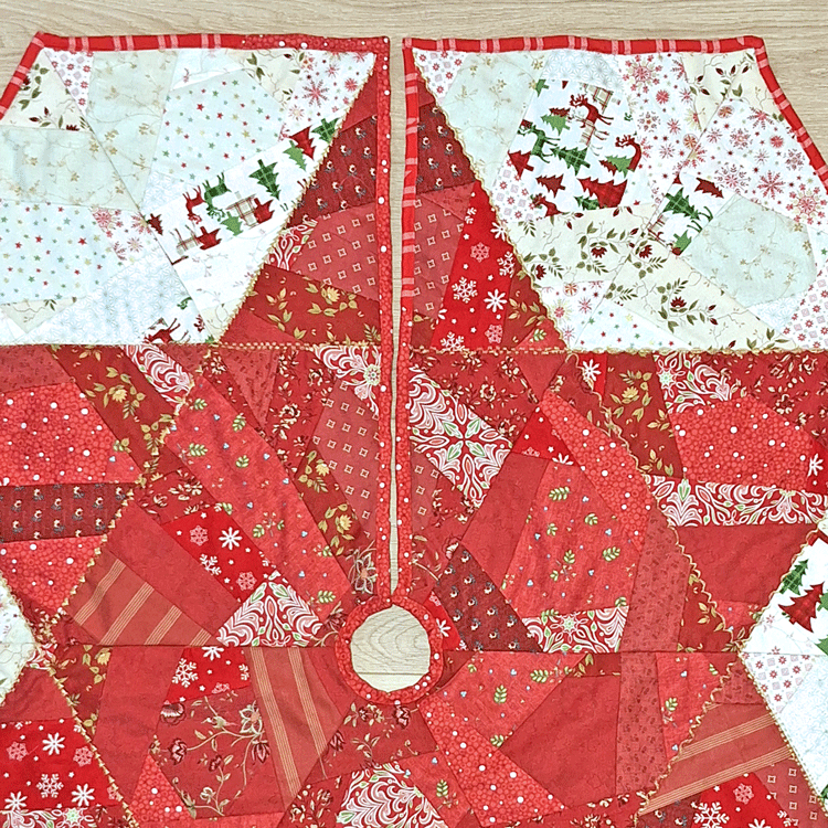 Kerstboomkleed opening - Marlies de Vries Quiltinspiratie