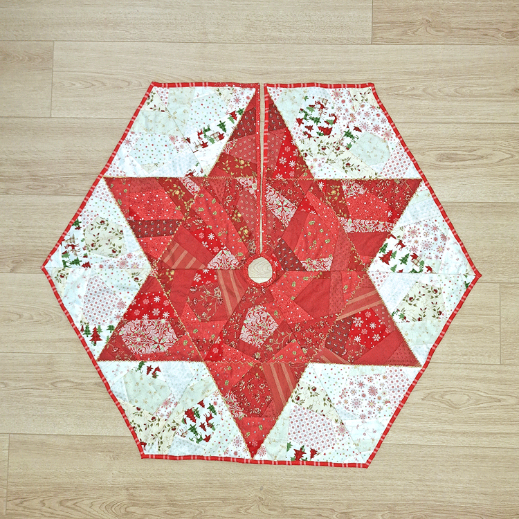 Kerstboomkleed Treeskirt - Marlies de Vries Quiltinspiratie