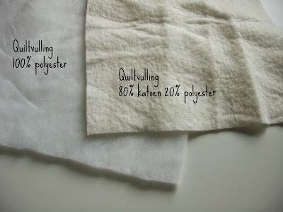 katoen en polyester tussenvulling voor quilt