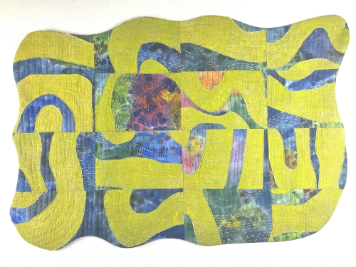 Art quilt: Chaos of life - Marlies de Vries