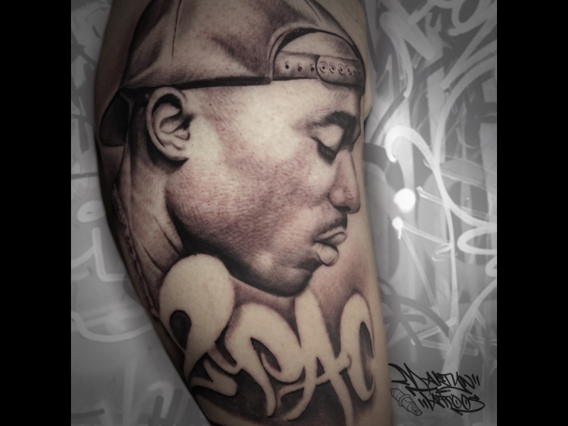 tupac tattoo chicano