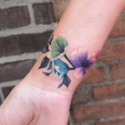 Floral tattoo kleur