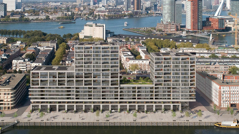 Skyline Rotterdam Fenix loods nieuwbouw appartement