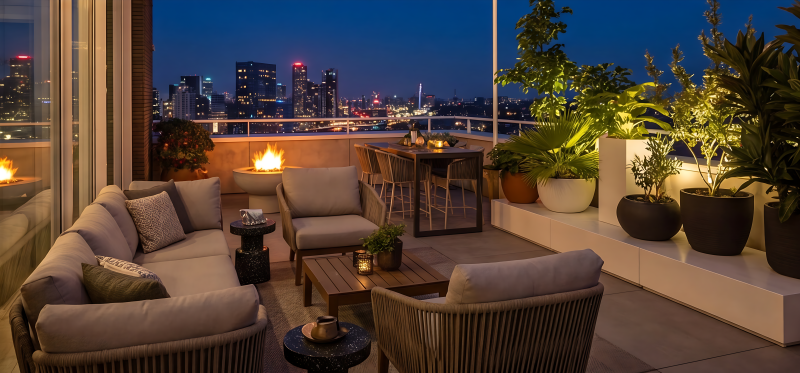 penthouse avond dakterras