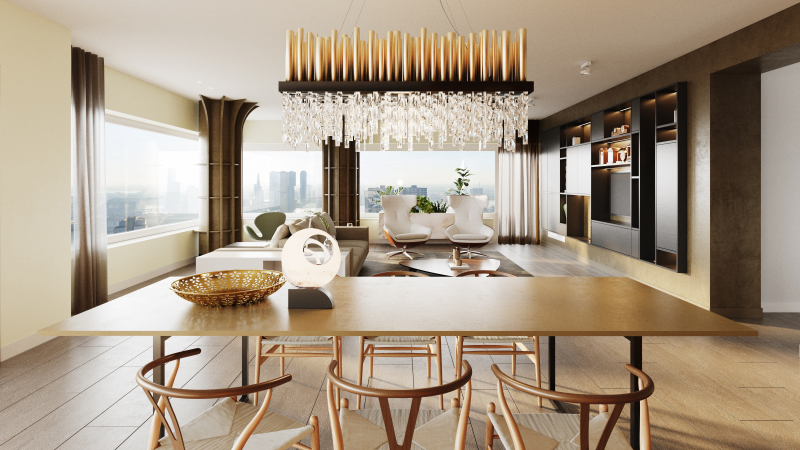Luxe topappartement in de CoolTower met panoramisch uitzicht over de Maas en vloerhoge ramen