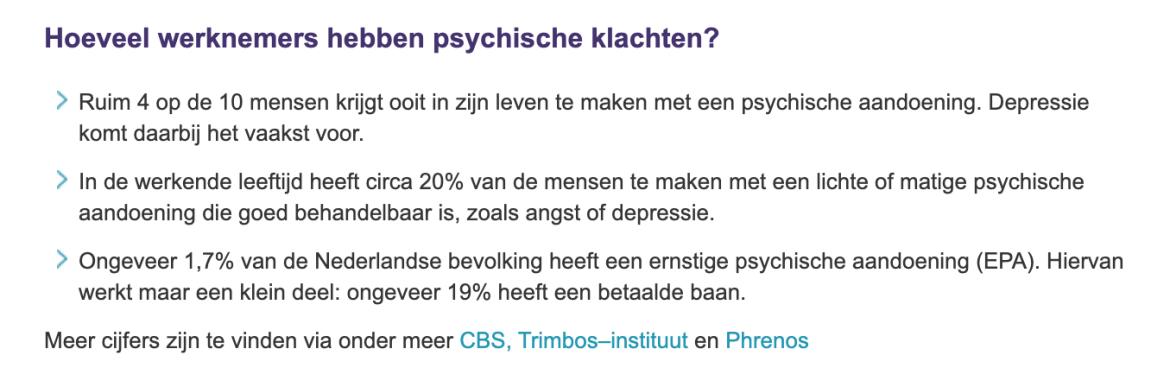Cijfers: trauma's en psychische klachten.