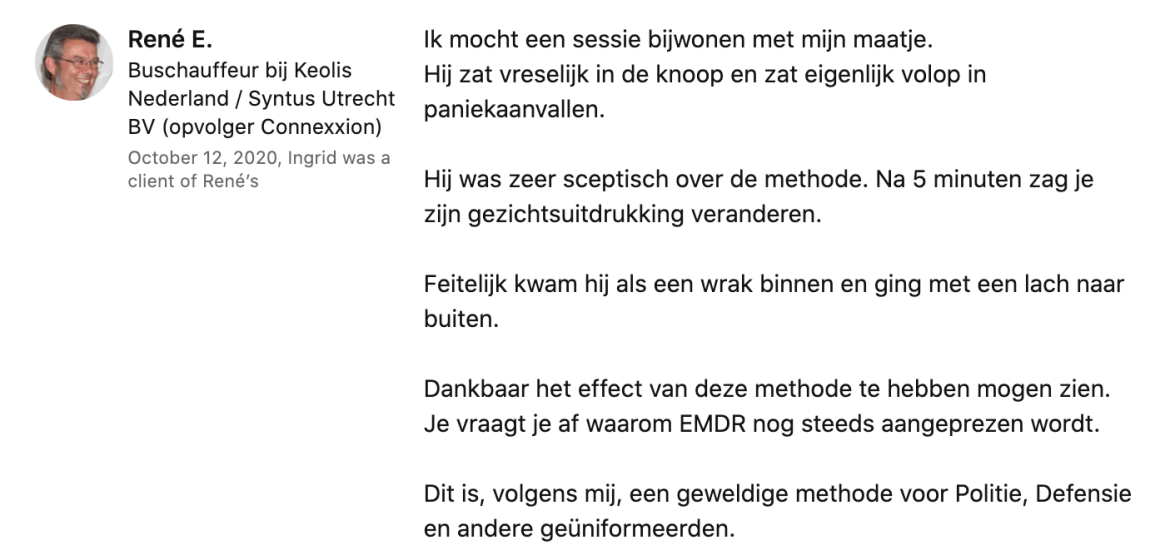 Ervaring met EMDR en de MatriXmethode