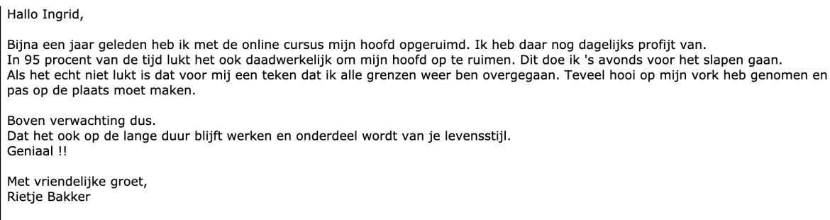 Rust in het hoofd krijgen Rust in het hoofd krijgen