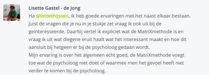 matrixmethode ervaring