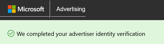 Succesvol Bing Ads account geverifieerd
