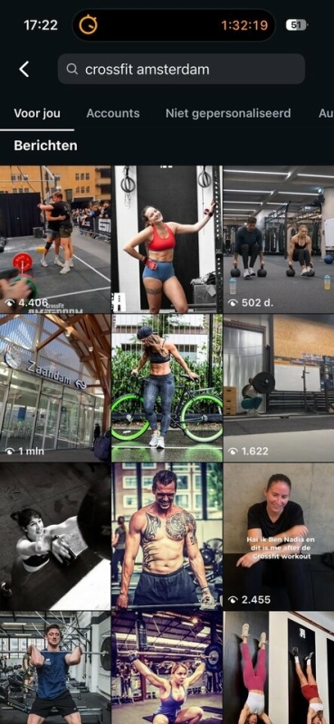 CrossFit-box social media Voorbeeld CrossFit-box social media Instagram video's