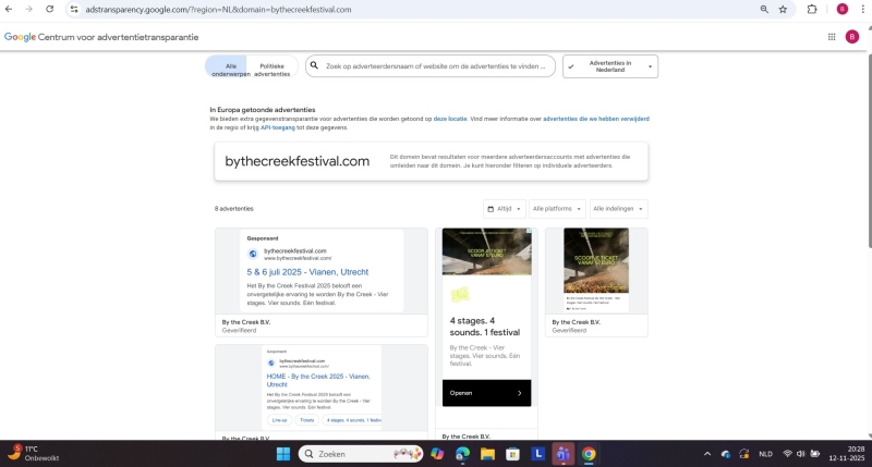 Festival marketing concurrentieonderzoek Festival marketing concurrentieonderzoek Google Ads