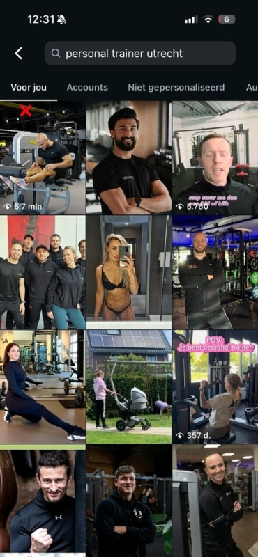 Social media personal trainer Social media Instagram voorbeeld voor personal trainer