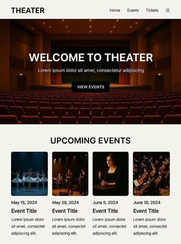 Website voor theatermarketing