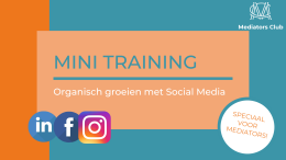 Mini Training Organisch groeien met Social Media