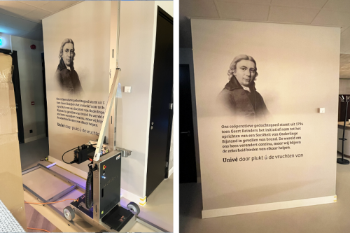 Fotowand met historische afbeelding van oprichter Univé
