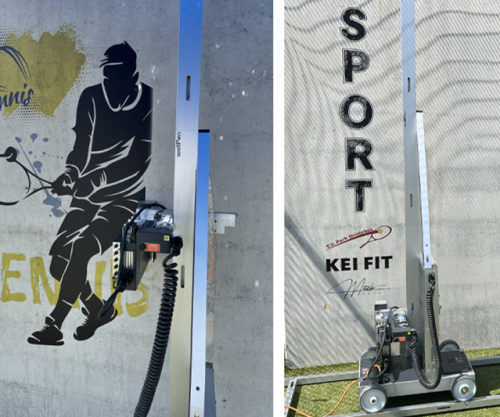 Muurprint op maat voor tennisclub in Haaksbergen