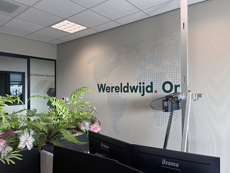 Wandprint tijdlijn met beelden en teksten