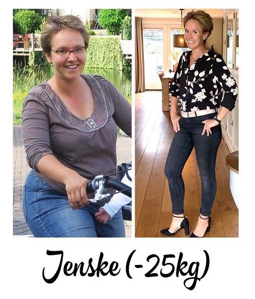 voor- en na foto 25 kilo afvallen