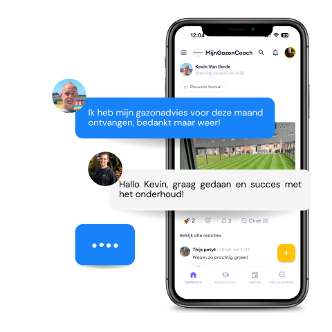 De besloten gazon community PErsoonlijk advies op de gazon app