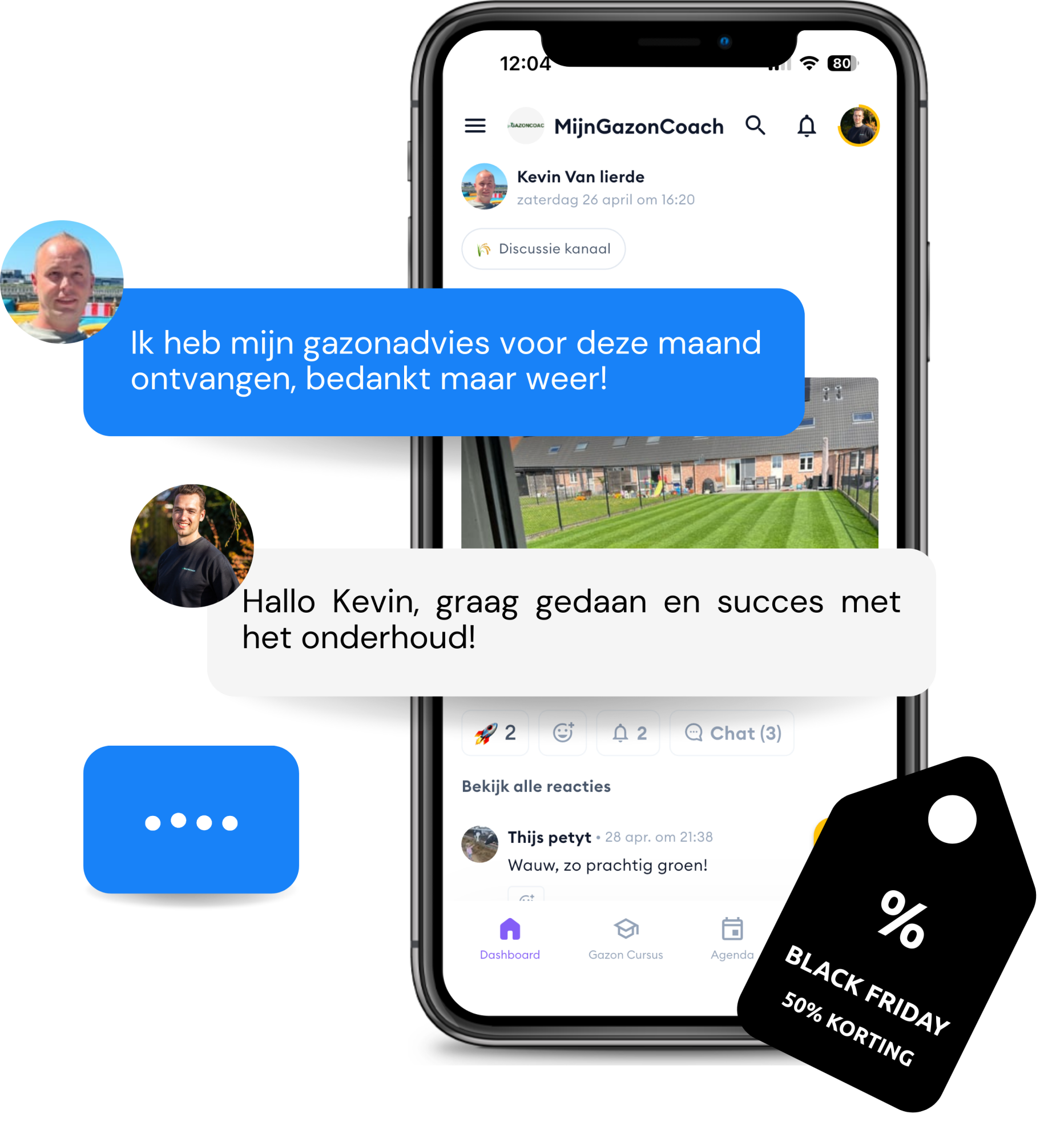 Toegang tot de gazon app en besloten gras community
