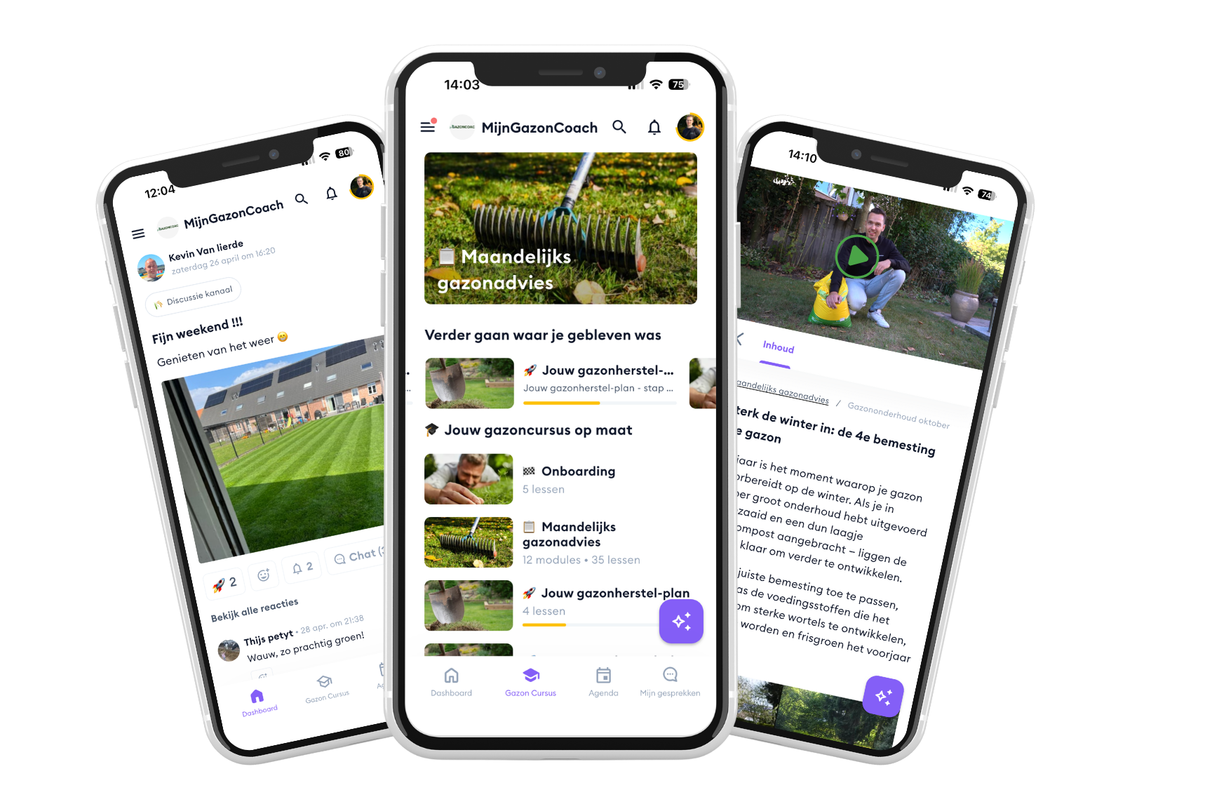De Gazoncursus van MijnGazonCoach Gazon cursus van MijnGazonCoach met de gazon app