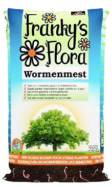 Wormencompost-kopen | Zak 35 Liter Franky's Flora | MijnGazonCoach
