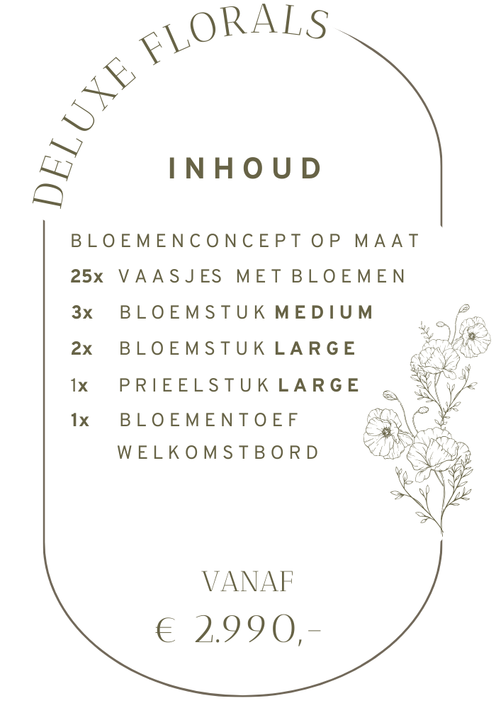 Kosten exclusieve wedding bloemen