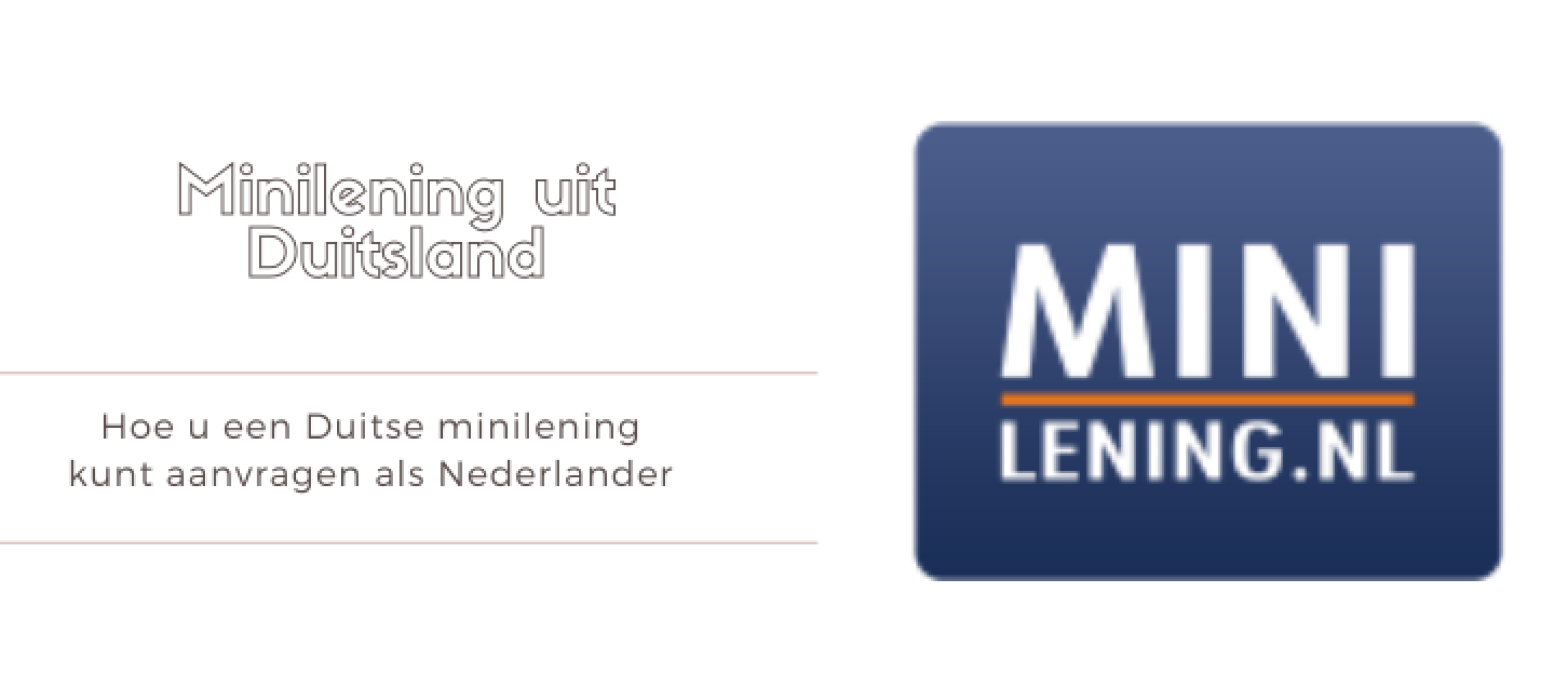 Minilening Duitsland voor Nederlanders (zonder BKR) | Minilening.nl