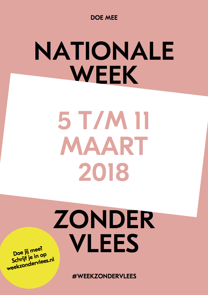 Nationale Week zonder Vlees van 5 t/m 11 maart 2018