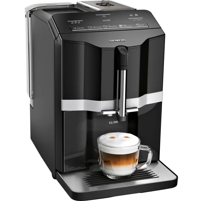 Siemens EQ300 serie koffiemachine zwart-zilver