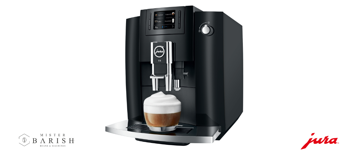 Jura E6 is een volautomatische koffiemachine uiterst geschikt voor o.a. zwarte koffie