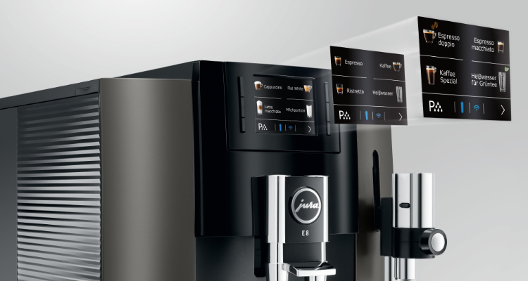 Bediening Jura E8 koffiemachine