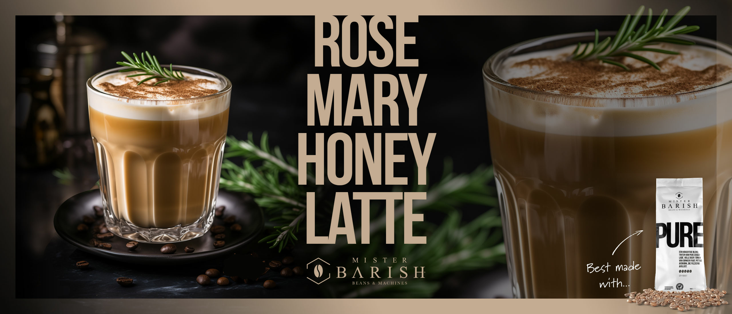 Mister Barish koffierecept rozemarijn honing latte
