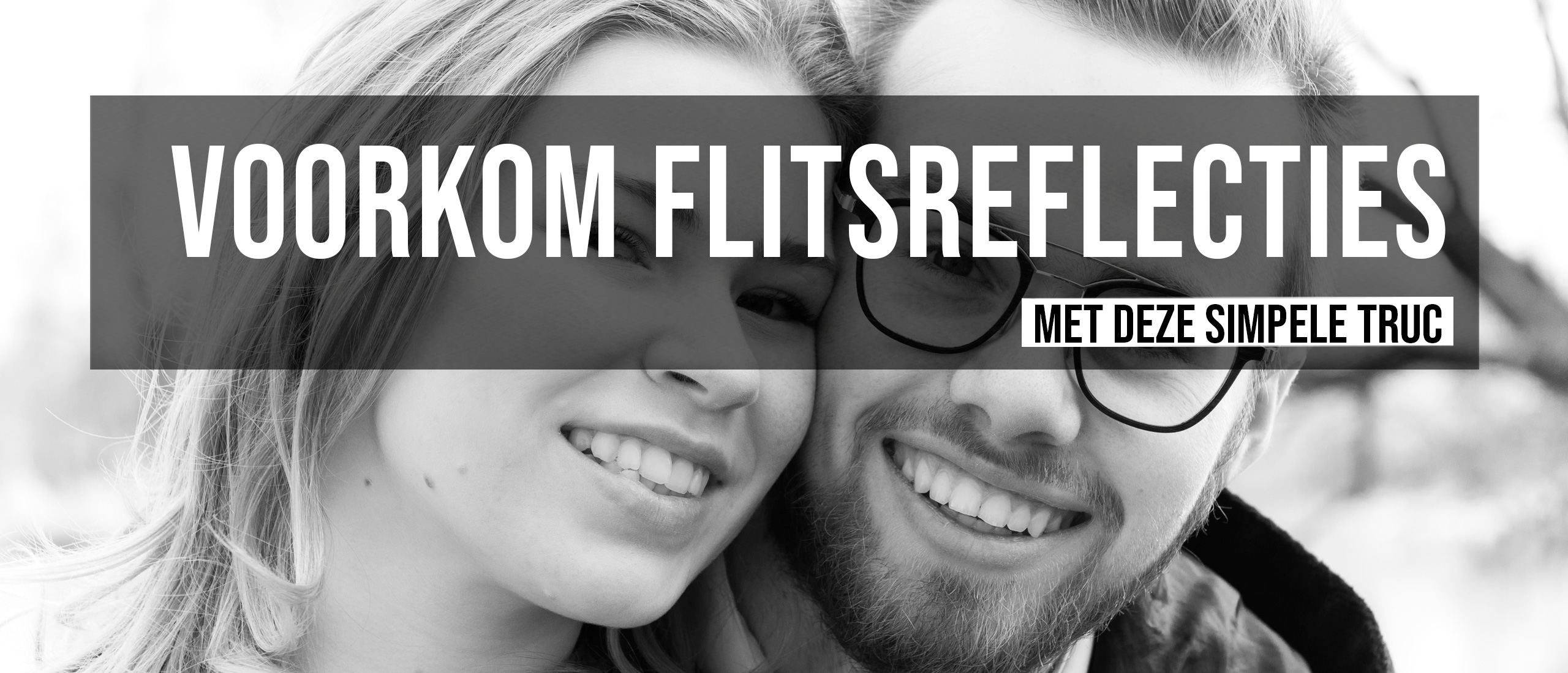 Flitsreflectie voorkomen bij portretfotografie