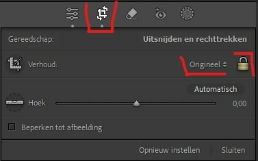 Foto Bijsnijden in Lightroom met een Vaste Verhouding