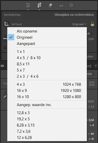Foto Bijsnijden in Lightroom met een Vaste Verhouding