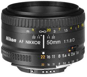 Nikon 50mm lens als voorbeeld van een standaardlens met een natuurlijke beeldhoek voor fotografie