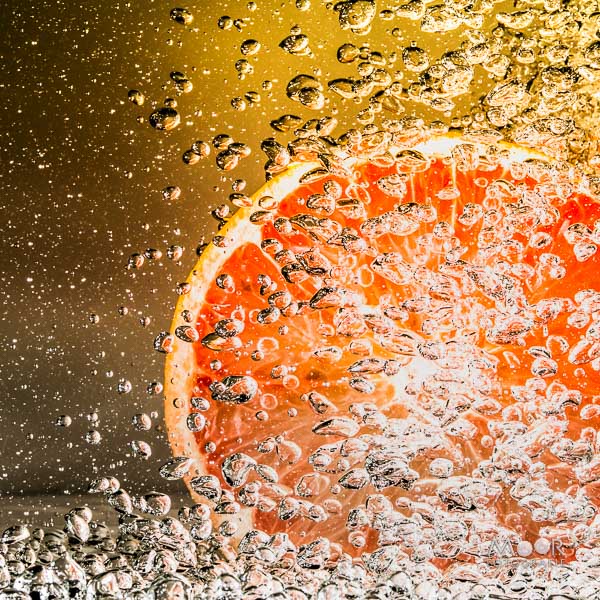 Woordloze Woensdag Bubbels Grapefruit Water Lucht Abstract