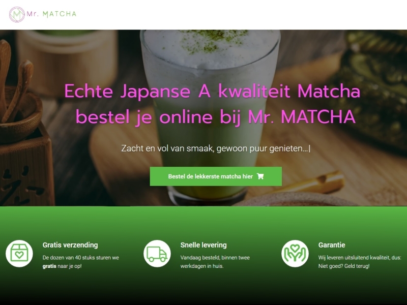 Mr. Matcha Phoenix website overzetten