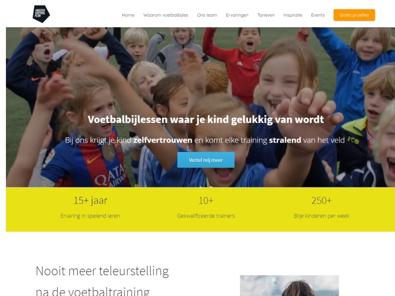 Website Mastervoetbalplan
